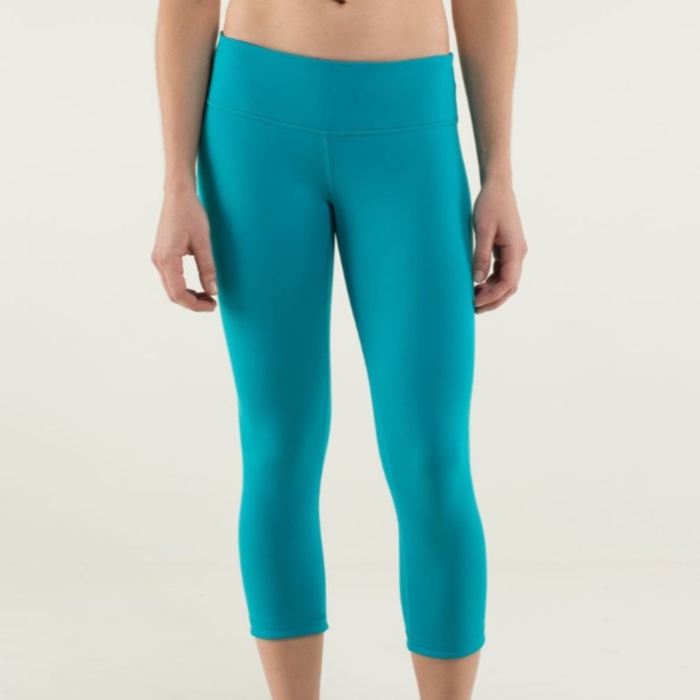 Lululemon Wunder Under Crop *Reversible Inkwell / Surge - Picture 5 of 7
